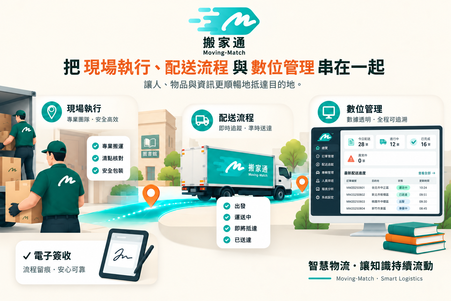 搬家通把現場執行、配送流程與數位管理串在一起